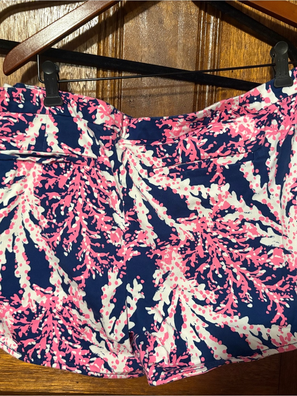 Lilly Pulitzer Navy Pink White Coral-Print Waistband Skirt